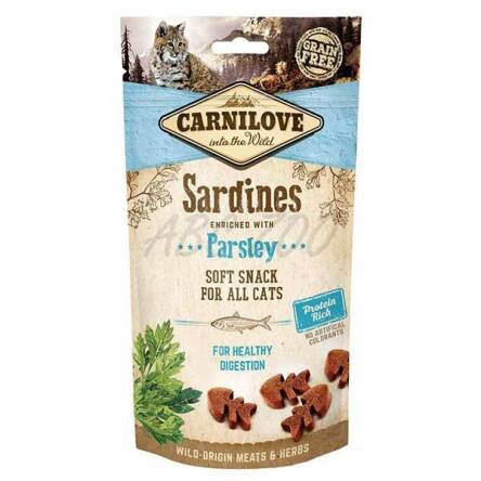 Carnilove cat snack 50g soft m.sardine+parasley