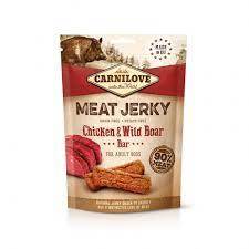 Carnilove pies 100g jerky chicken&wild boar bar 