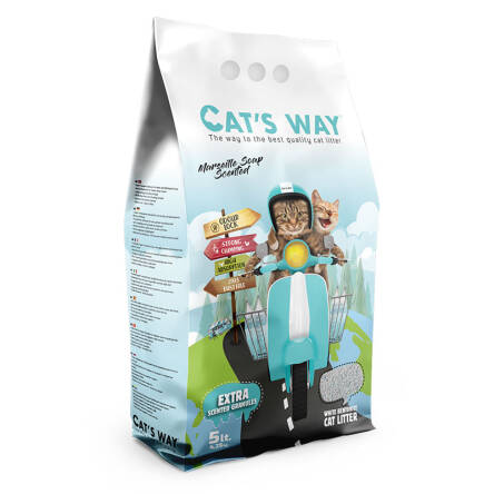 Żwirek CAT'S WAY 5L mydło marsylskie