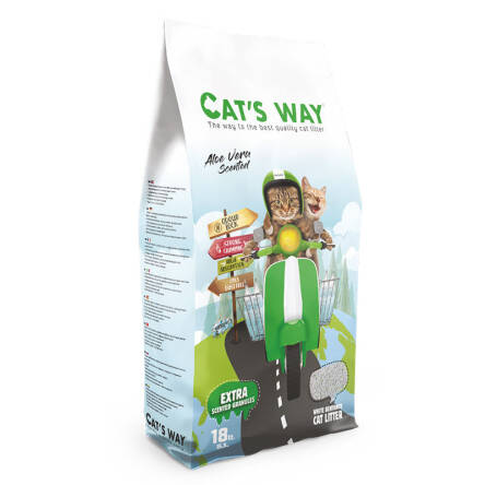 Żwirek CAT'S WAY 18L zapach aloesu