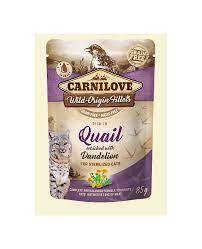 Carnilove cat sasz 85g Quail&dendelion steryl 5+1 gratis