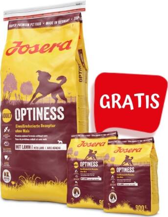 Josera p Optiness 12,5kg Jagnię + 2 szt 900gr gratis